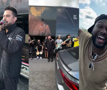 Banda improvisa show durante engarrafamento na BR-324; veja vídeo - Imagem