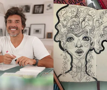 Chico Baldini expõe 155 cadernos criados ao longo de 20 anos - Imagem