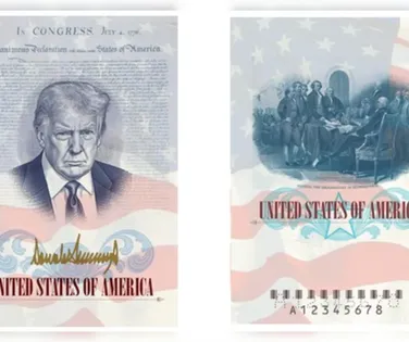Governo dos EUA coloca rosto de Trump em passaporte; veja - Imagem