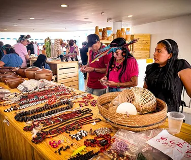 Povos indígenas da Bahia expõem arte em feira nacional - Imagem