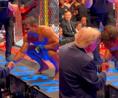 Trump elogia brasileiro durante UFC: “Bonito demais para ser lutador” - Imagem