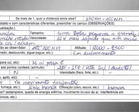 Áudios e documentos revelam casos de óvnis em voos brasileiros