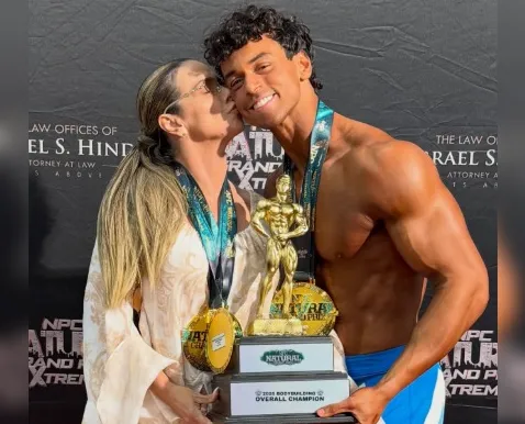Filho de Xanddy e Carla ganha medalhas em campeonato de fisiculturismo