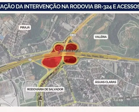 Salvador: BR-324 terá trechos interditados para avanço das obras do VLT