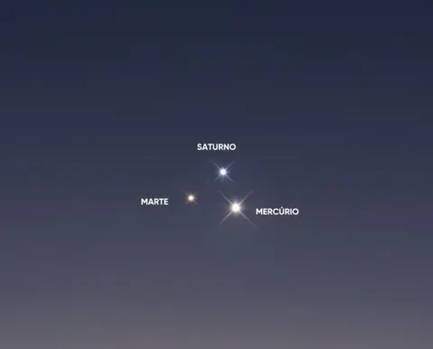Veja quando o “triângulo planetário” ficará visível no céu do Brasil