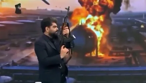 Apresentador de TV dispara fuzil durante transmissão ao vivo; veja