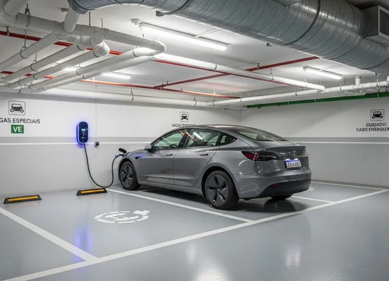 Projeto regulamenta instalação de ponto de recarga de carros  elétricos em condomínios