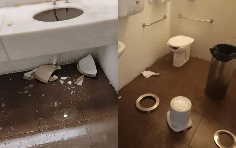 Cine Glauber Rocha teve espaços depredados antes de limitar acesso ao terraço - Imagem