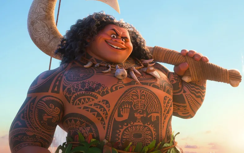 Com cabelo! Live-action de Moana mostra visual de The Rock como Maui - Imagem