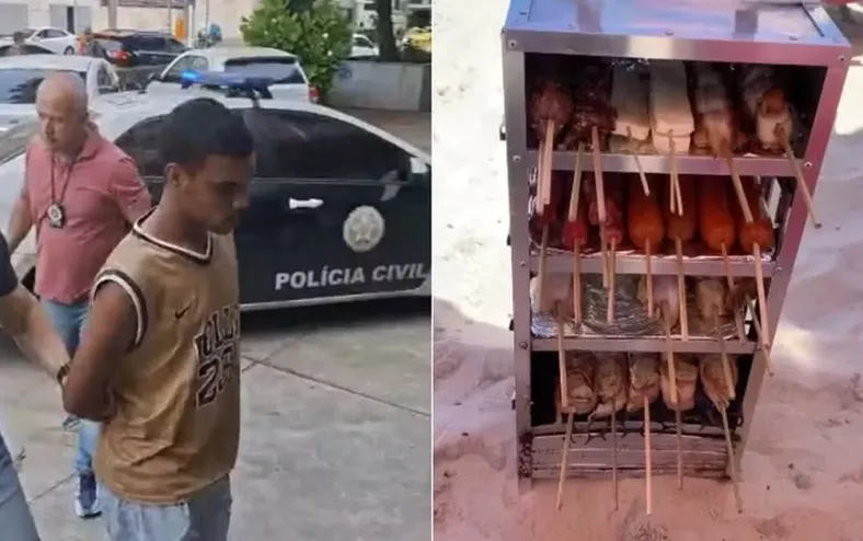 Comerciante é preso após cobrar R$ 10 mil de turista por churrasquinho - Imagem