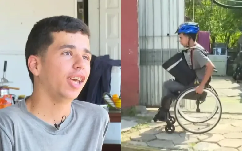 Entregador cadeirante viraliza ao mostrar rotina de trabalho por app - Imagem