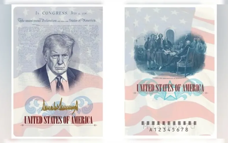 Governo dos EUA coloca rosto de Trump em passaporte; veja - Imagem