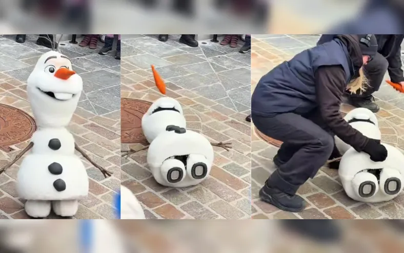 Vídeo: robô da Disney entra em colapso por não suportar trabalho humano - Imagem