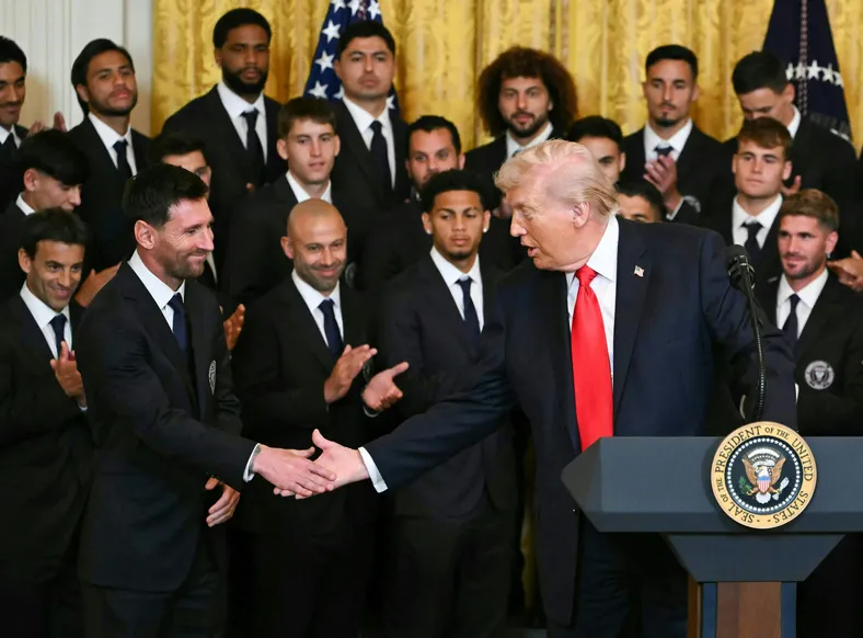 Trump recebe Messi na Casa Branca e faz novas ameaças ao Irã - Imagem