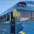 Seleção estreante na Copa viraliza ao andar de ônibus escolar; assista imagem