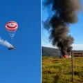 Vídeo: Avião de pequeno porte explode, pega fogo e cai em Minas Gerais imagem