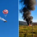 Vídeo: Avião de pequeno porte explode, pega fogo e cai em Minas Gerais