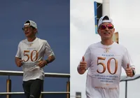 Aos 50 anos, homem corre 50 km para celebrar meio século de vida
