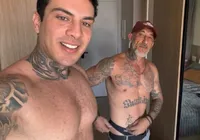 Cristian Cravinhos aparece de calcinha e anuncia cena com ator pornô