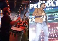 Filho de Ivete, Marcelo Sangalo rouba cena com Wesley Safadão e dá show na percussão