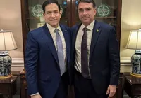Flávio fala de facções em encontro com vice e secretário de Trump
