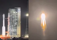 Foguete explode segundos após lançamento na China