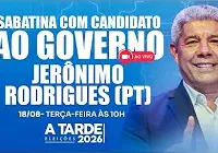 Grupo A TARDE sabatina Jerônimo Rodrigues nesta terça-feira (18)