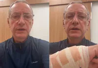 Jornalista da Globo é atacado por pitbull e mostra ferimentos; assista imagem