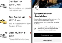 Uber muda app e libera novidade para passageiras em todo o Brasil