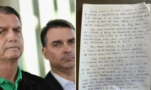 Flávio divulga carta de Dia dos Pais para Bolsonaro e chora; leia