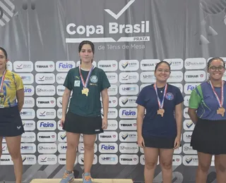 Bahia atropela 12 estados e domina pódio no tênis de mesa nacional