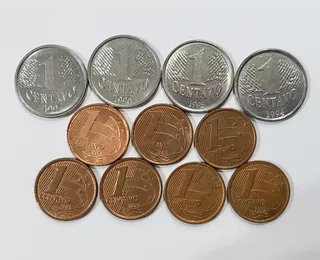 Brasileiros têm quase R$ 32 milhões guardados em moedas de 1 centavo