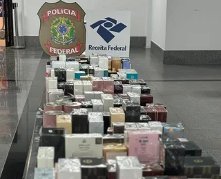 Carga de R$ 100 mil em perfumes importados é apreendida no aeroporto de Salvador.