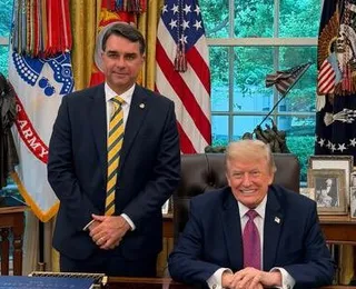 Com popularidade em baixa, Flávio Bolsonaro se reúne com Trump nos EUA