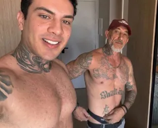 Cristian Cravinhos aparece de calcinha e anuncia cena com ator pornô