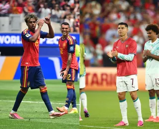 Espanha e Portugal fazem duelo de gerações com CR7 e Yamal