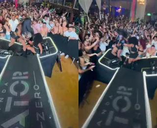 Estrutura de palco desaba durante show e assusta cantora