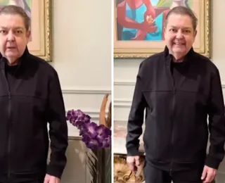 Faustão faz aparição na TV e homenageia filho durante programa; veja