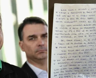 Flávio divulga carta de Dia dos Pais para Bolsonaro e chora; leia