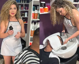 Influenciadora é ameaçada após abrir barbearia nudista