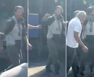 PM agride caminhoneiro com soco durante manifestação