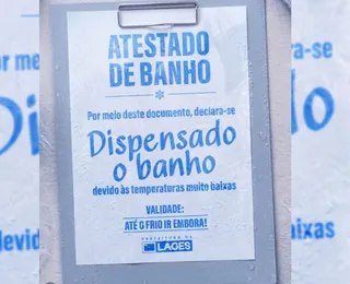 Prefeitura libera "atestado de banho" após onda de frio intenso