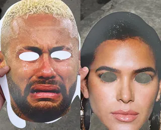 Torcedores provocam Neymar Jr. com máscaras de Bruna Marquezine
