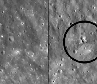 NASA mostra nova cratera na Lua causada por foguete da SpaceX