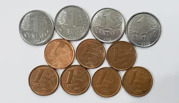 Brasileiros têm quase R$ 32 milhões guardados em moedas de 1 centavo