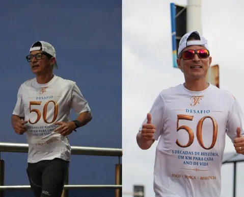 Aos 50 anos, homem corre 50 km para celebrar meio século de vida