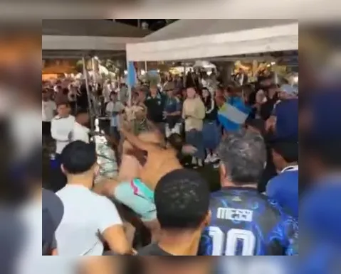 Argentinos causam caos no Brasil com brigas e tulmutos após derrota na Copa - Imagem