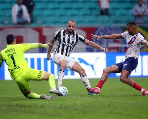 Atacante do Botafogo chama gramado da Fonte Nova de "pasto"