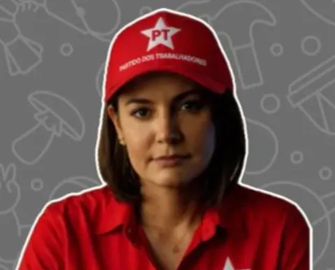Bolsonaristas espalham figurinhas de Michelle com roupa petista - Imagem