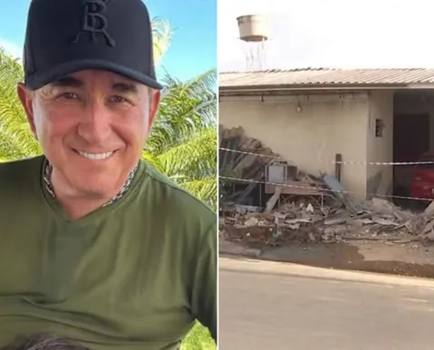 Caminhão de Amado Batista perde controle e destrói casas - Imagem